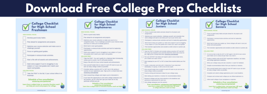 Download Free College Prep Checklists