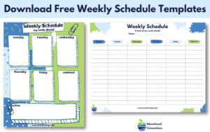 Download free weekly schedule templates for your family