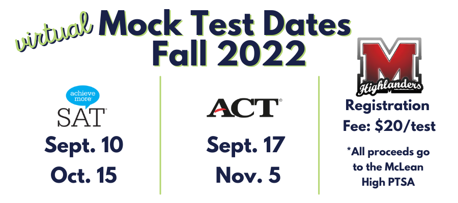 Mock Test Dates for McLean High School
